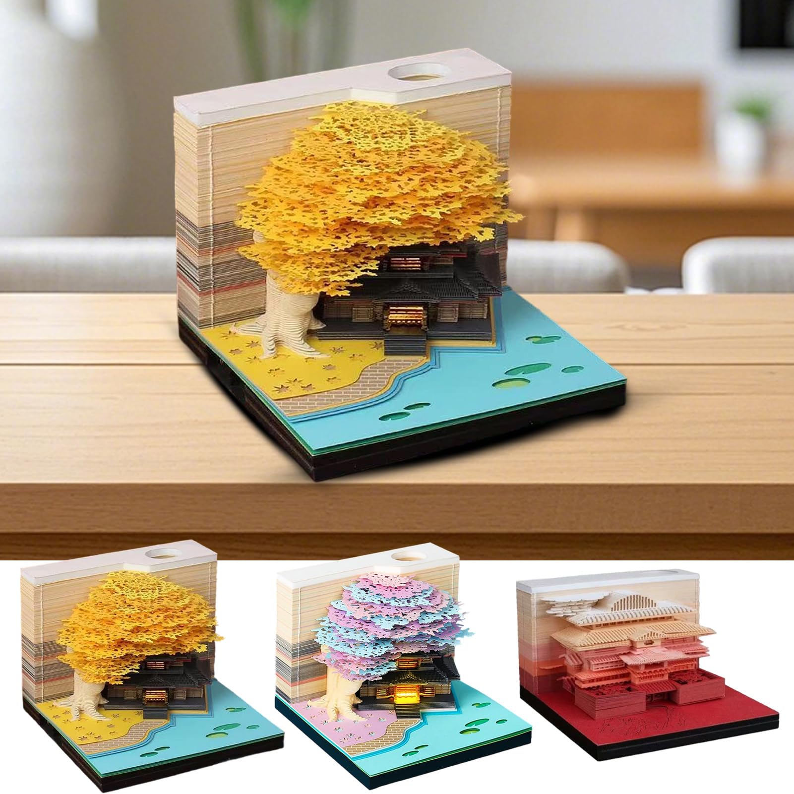 Calendrier 3D 2026 Pages Arrachables Calendrier Sculptural