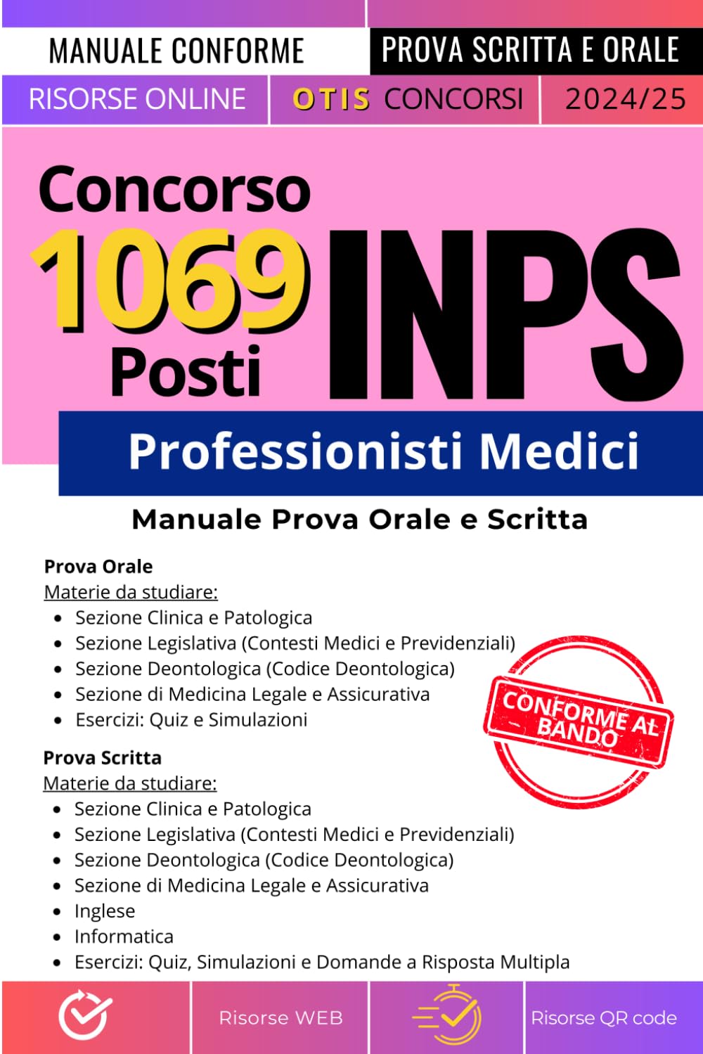 Concorso 1069 Posti INPS: Professionisti Medici | Manuale Prova Orale e Scritta | Conforme al Bando