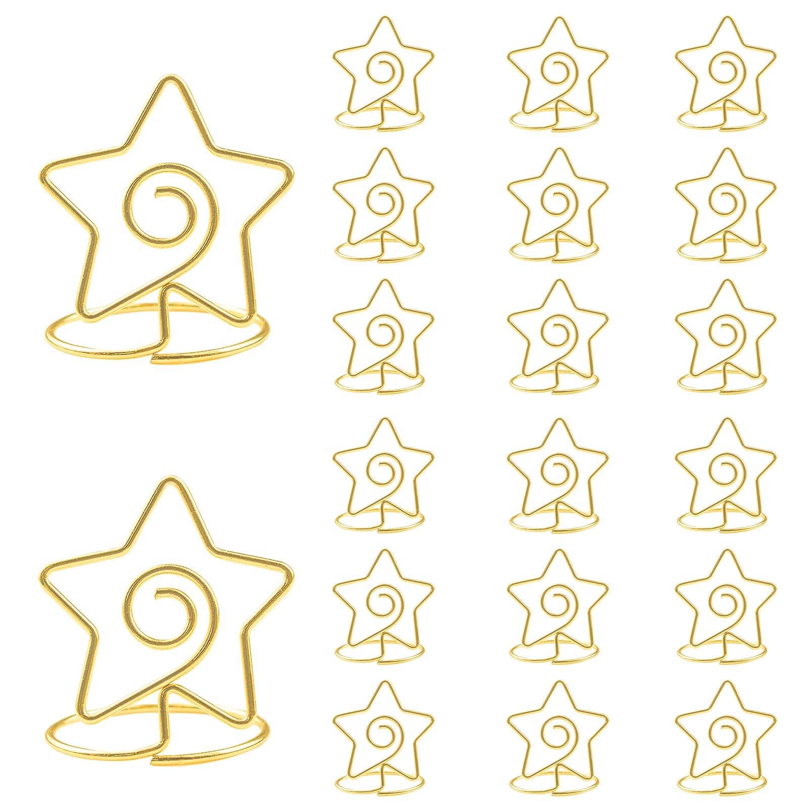 ELANE Wedding Card Holders Set: Mini Stars, 20pcs, Place & Table Number Holders