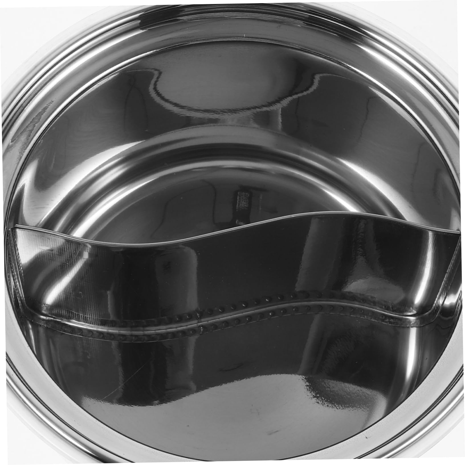 Ciieeo 1set Stainless Steel Soup Pot with Lid Single Serving Hot Pot for Induction Cookers Transparent Cover for Monitoring -scald Design for Use