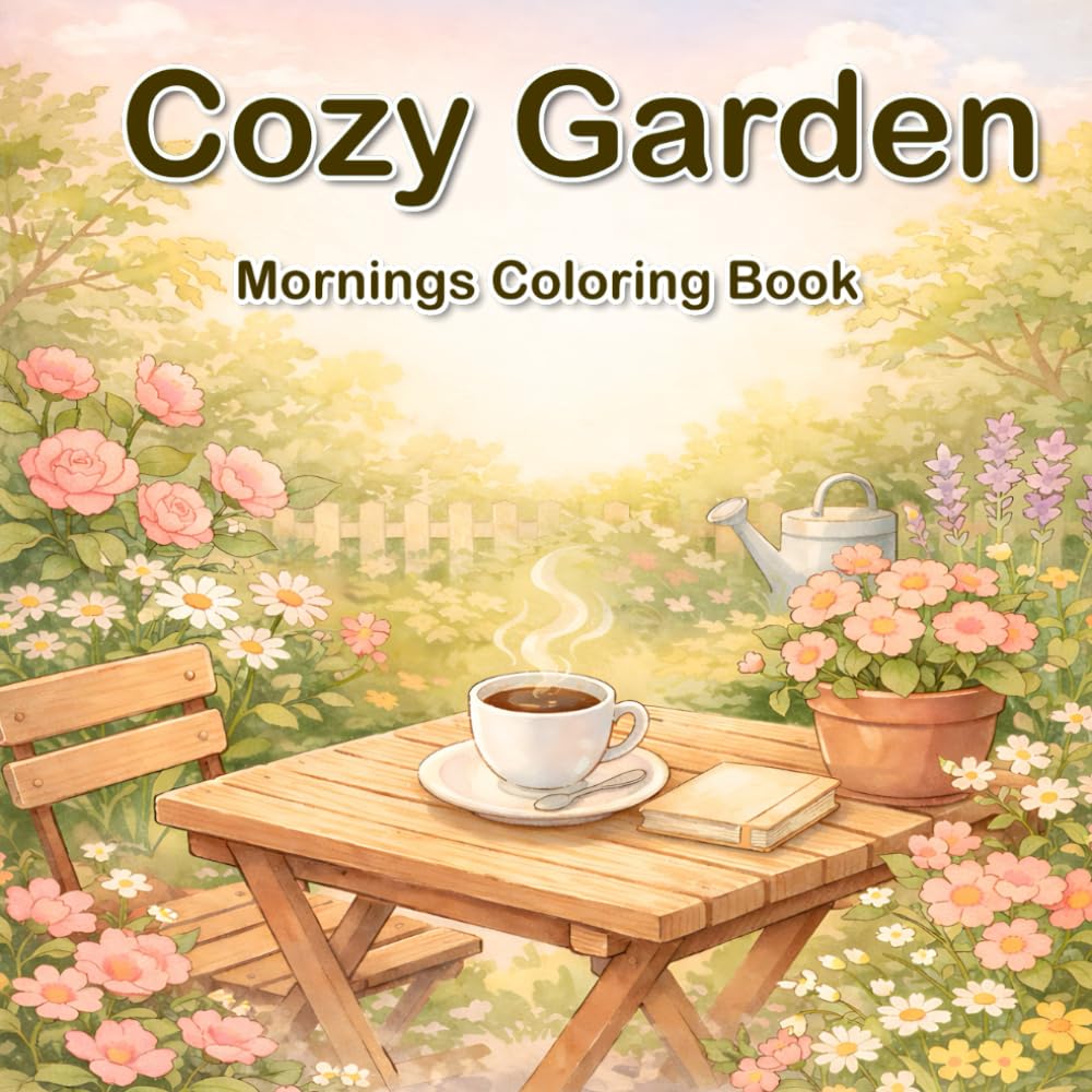Cozy Garden Mornings Coloring Book: A Calm & Relaxing Coloring Book Inspired by Peaceful Garden Mornings