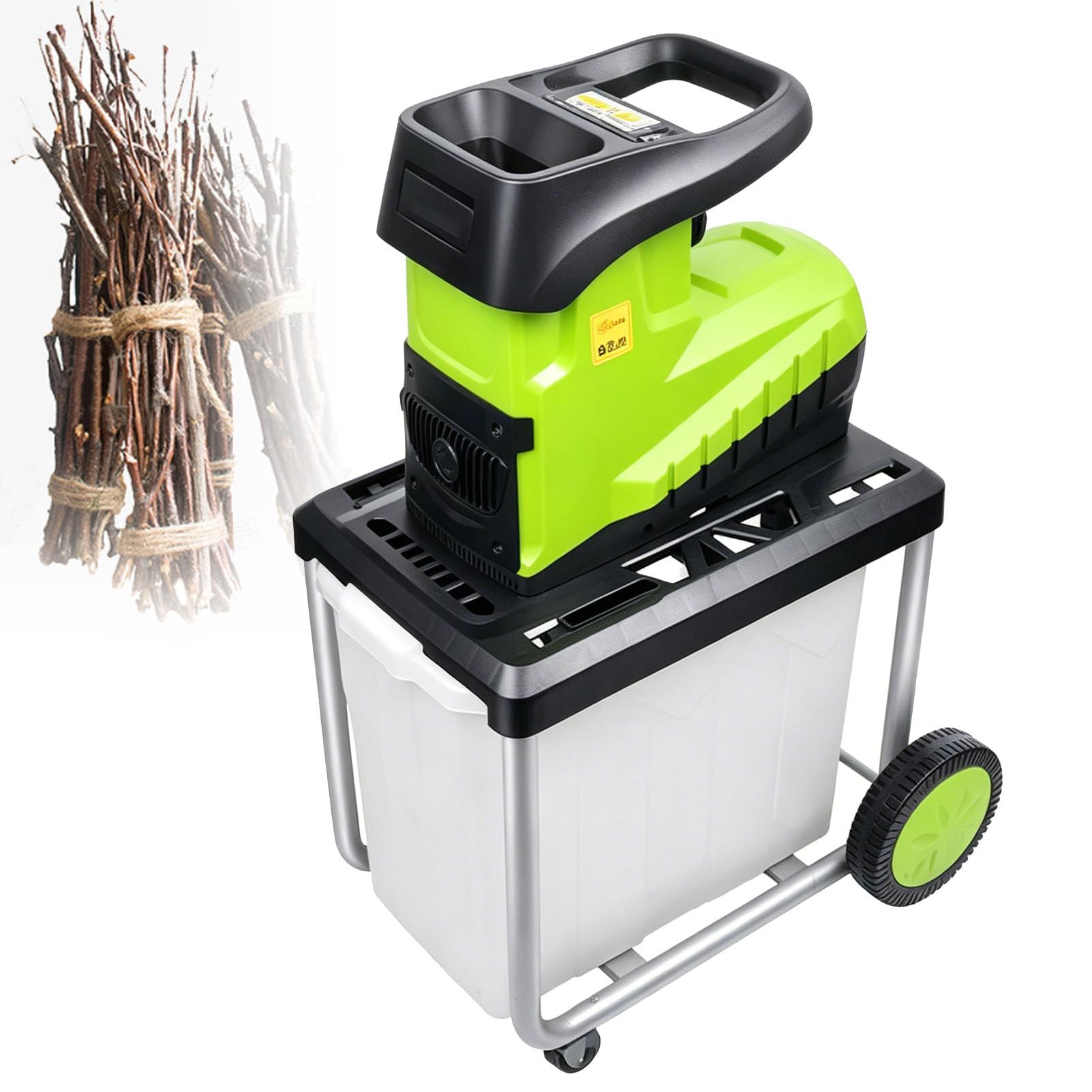 Trituradora de Madera eléctrica, trituradora de Ramas de 2800 W