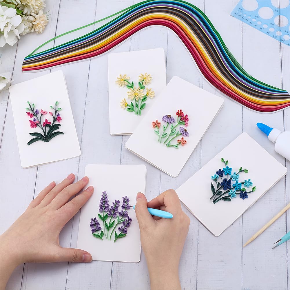 WEBEEDY Set di 20 biglietti di auguri fai da te per bouquet di