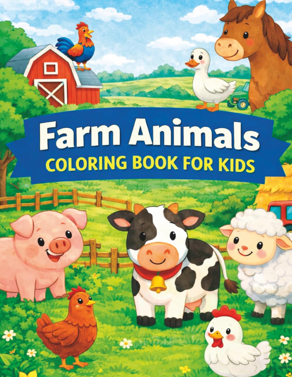 Farm Animals Coloring Book for Kids: Fun and Engaging Farm Animal Coloring Pages for Creative Kids Ages 5–8 (Animal Discovery Series)