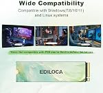 Ediloca EN680E M.2 SSD 256GB NVMe SSD M2 2280 PCIe Gen 3x4, Lire jusqu'à 1400MB/s, Disque interne Solid State pour ordinateur portable