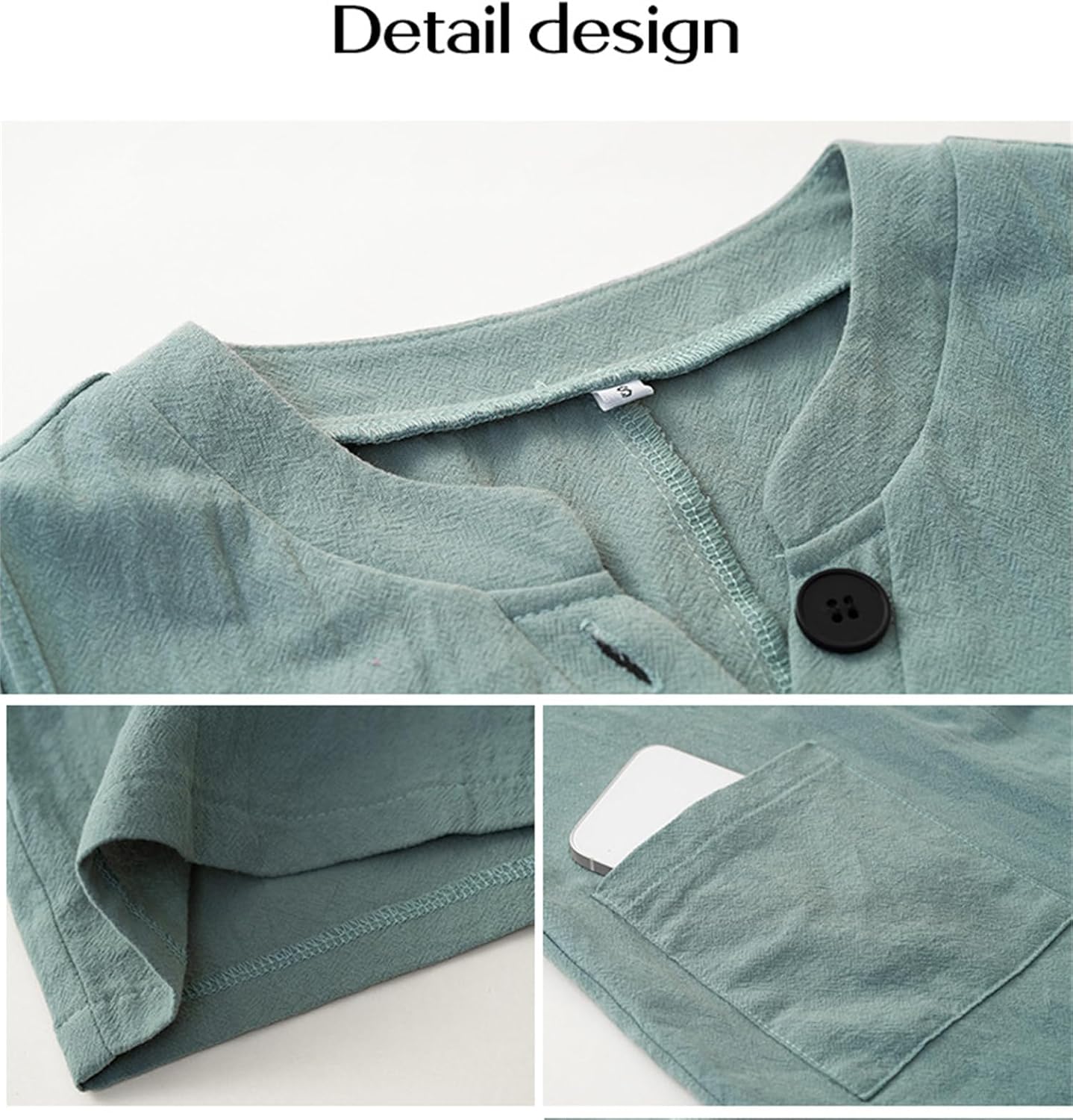 Women Wide Leg One Piece Jumpsuit Sleeveless Loose Baggy Dressy Button Down Romper Casual Summer Outfits with Pocket - Image 6