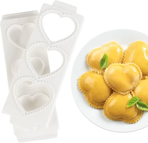 Jumbo 3" Heart Ravioli Molds - Homemade Filled Pasta Maker-