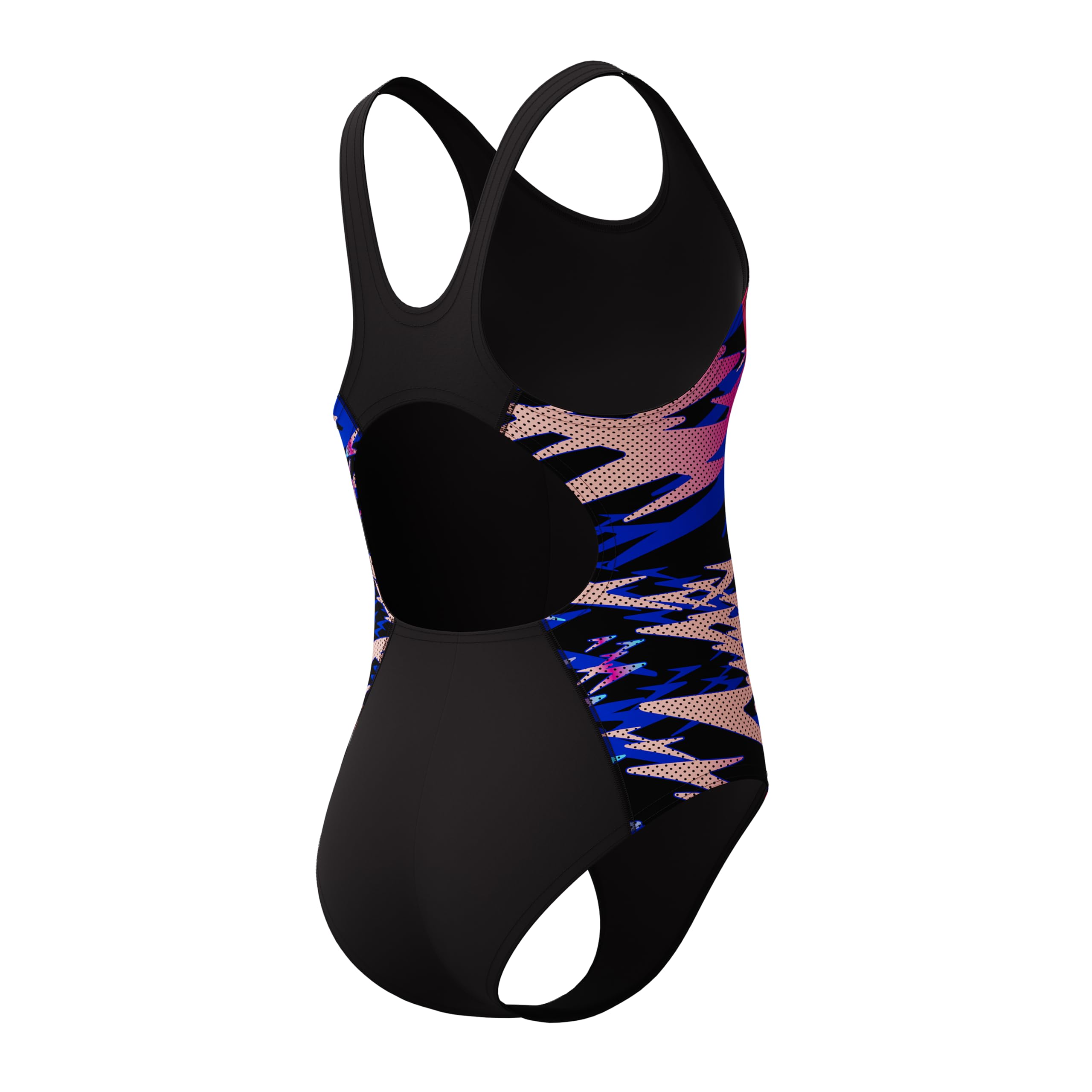 Speedo Hyperboom Splice Muscleback Maillot de bain pour fille Anthracite/rose margarita