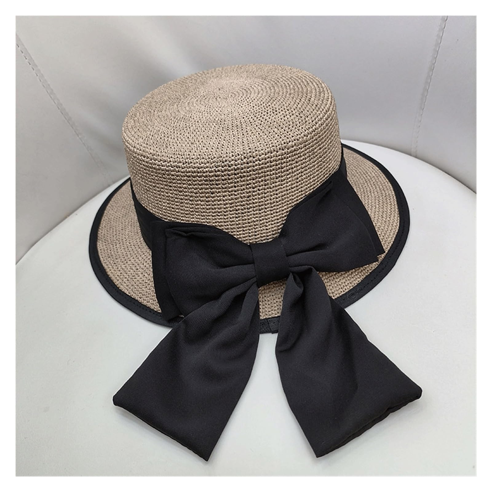 Chapeau haut-de-formefor dames en paille pour protection solaire de plage