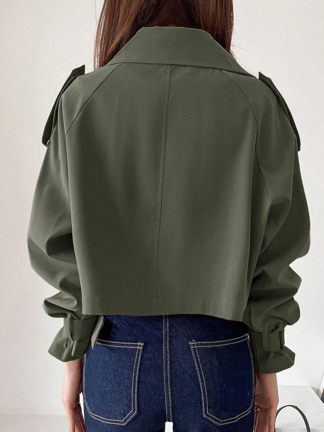 Womens Fashion Trench Outwear Raglan Sleeve Trench Coat Jacket Coat
