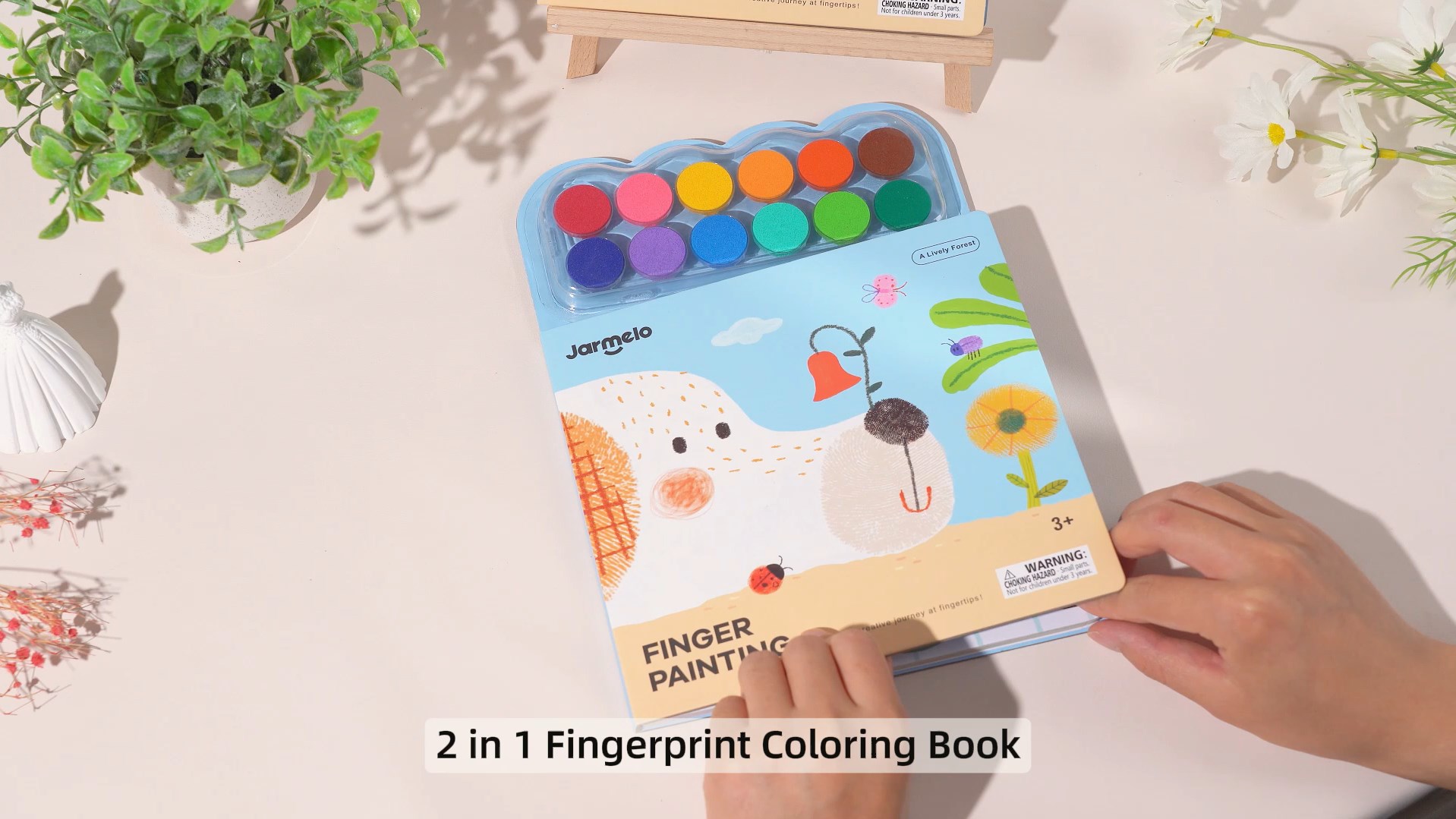 LIKYMO Washable Finger Painting Book For Kids – Mess-Free Water Magic Colouring Activity