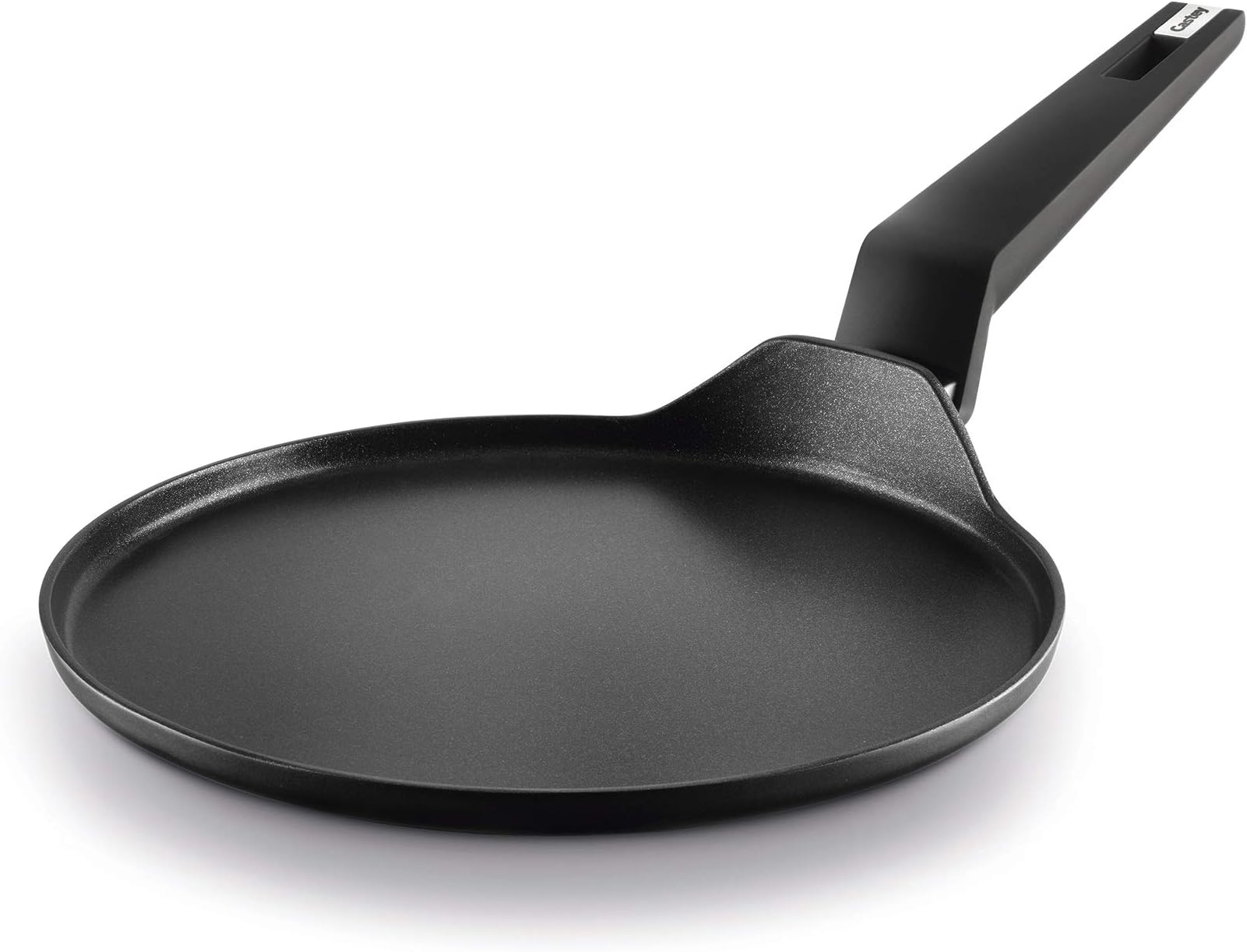 CasteyTT-CR25 Titanium Full Induction Crepe Pan with Handle, 25 cm, Aluminium, Black