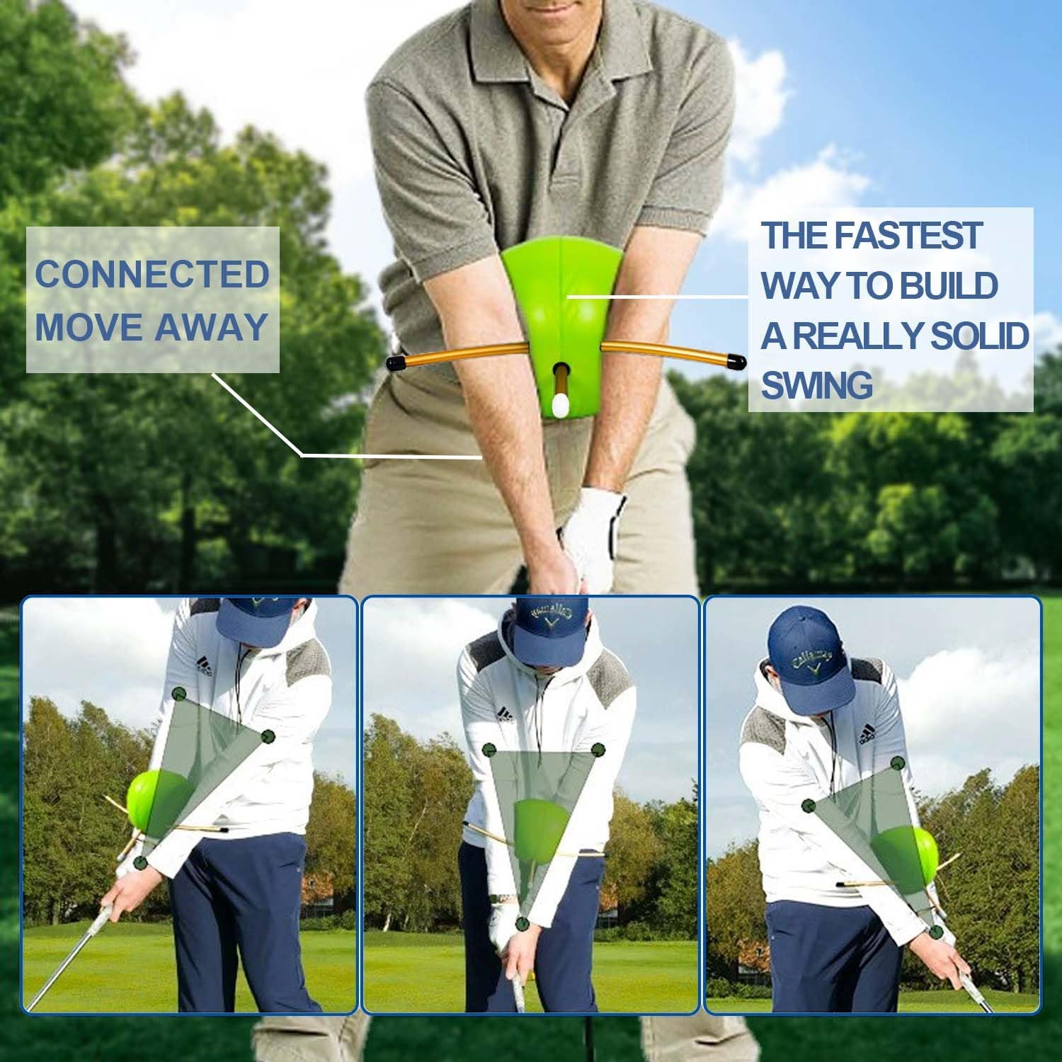 Golf Swing Trainer, Golf Training Aid, Smart Ball for Swing Correction, Hand Position & Posture Improvement, Portable Golf Practice Tool for Beginners & Experienced Golfers