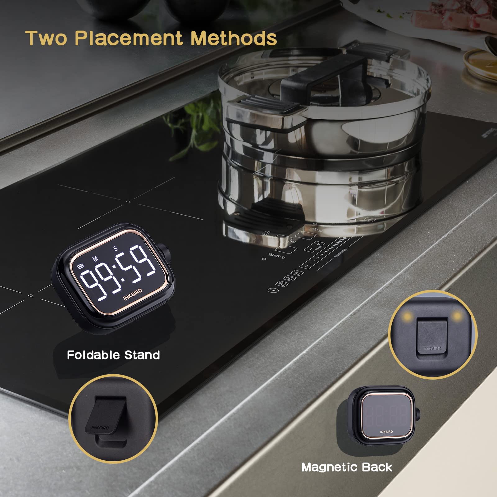 Inkbird Eieruhr Küchentimer Große LED Magnetischer Digitaler Digitaler Countdown Countup Timer