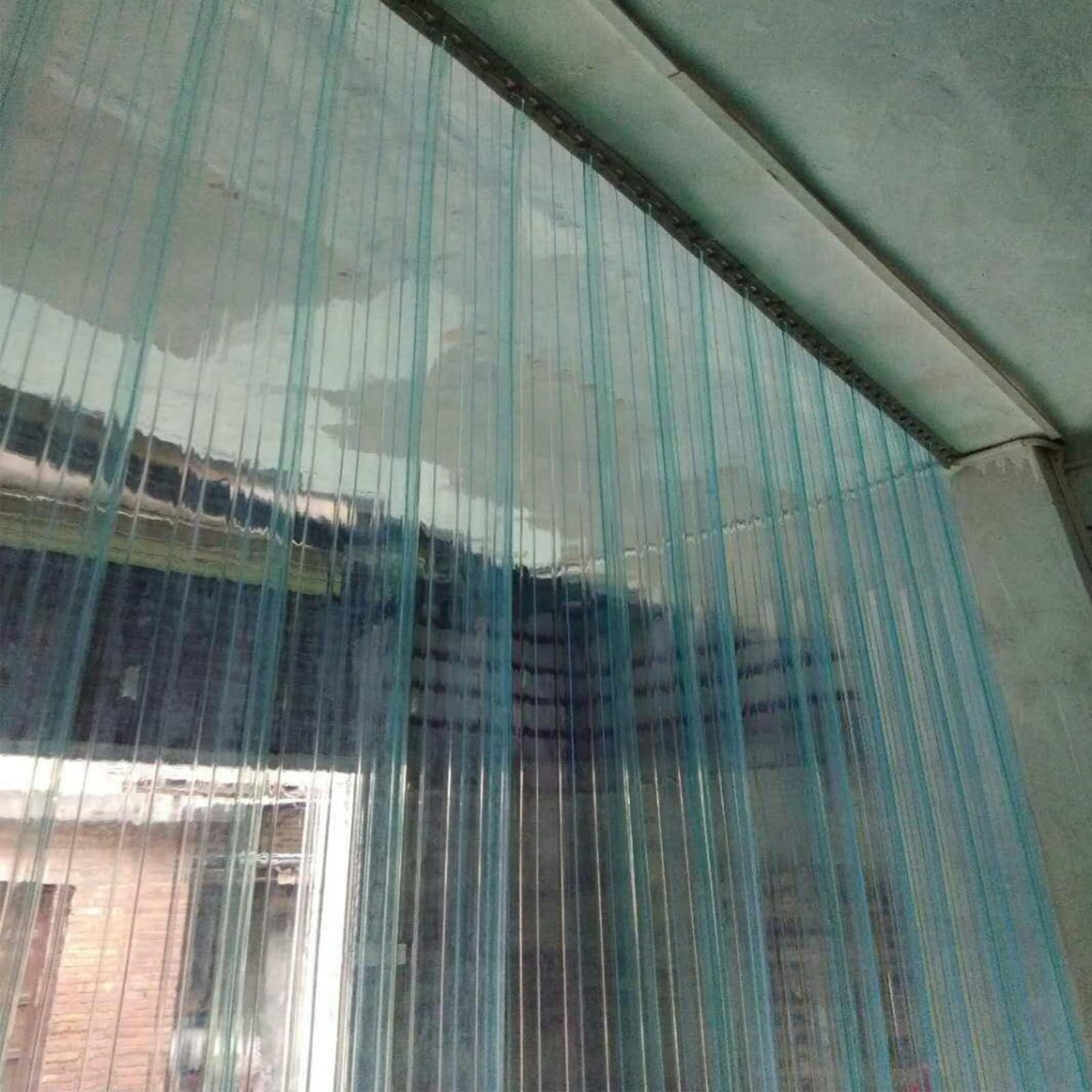 Rideau Lamelles Transparent Kit de Rideaux Lanières en PVC Résistant aux Rayures et à l'usure Bandes Porte Plastique Entrepôts, Cuisines(50.4" W x 78.7" L/128x200cm)