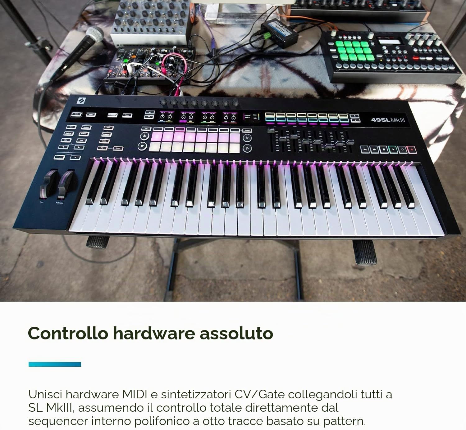 Novation 49SL MkIII, controller a tastiera MIDI a 49 tasti e sequencer con integrazione per la DAW