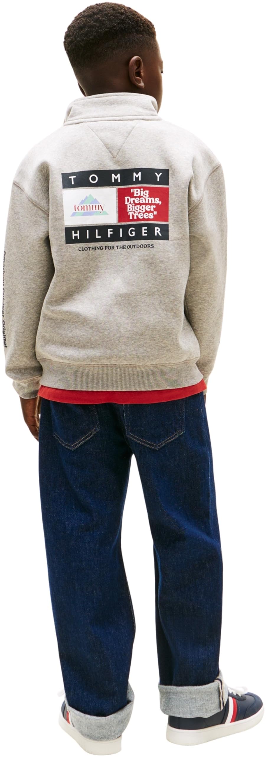 Tommy Hilfiger Multi Print Half Zip Sweatshirt Kb0kb10336 Sudadera con Cremallera Niños