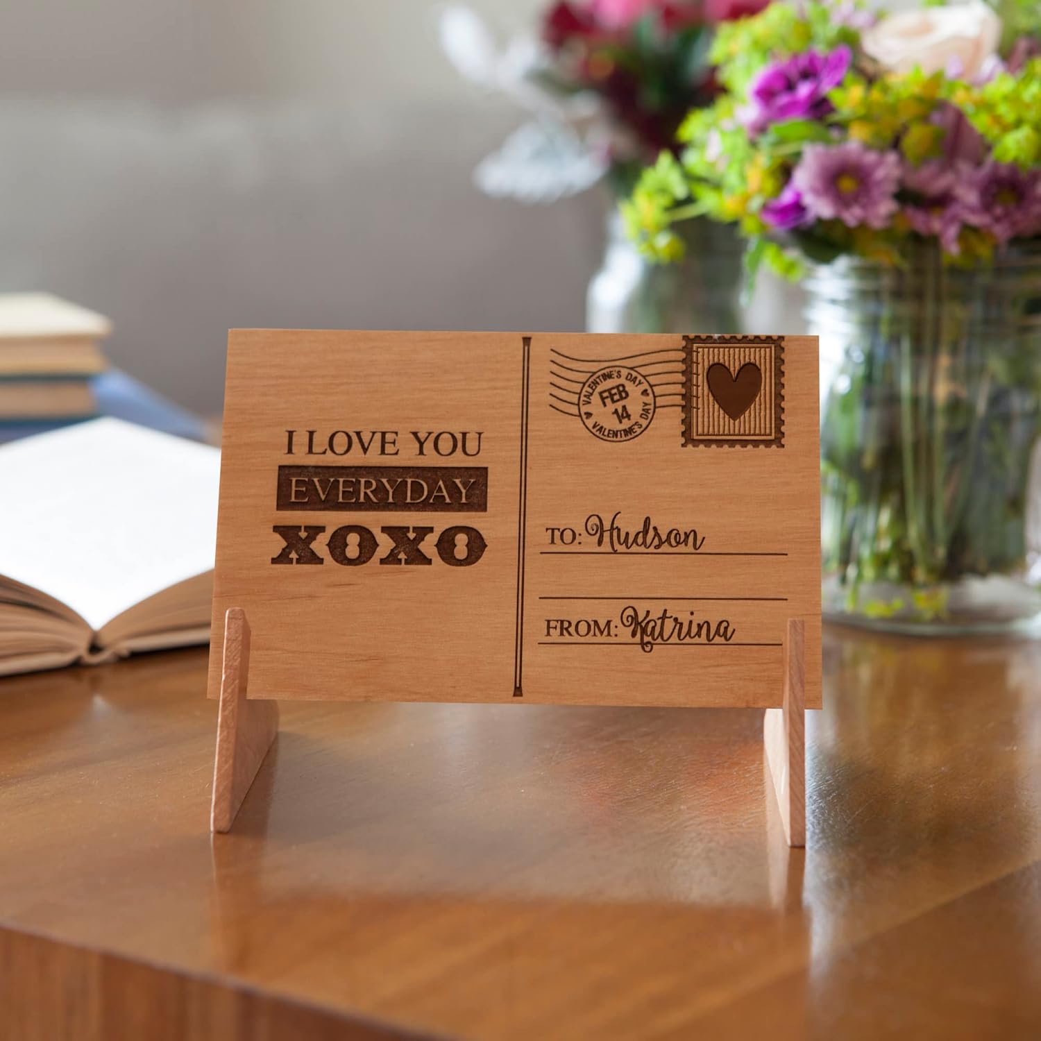 Tarjeta Felicitación Pareja - Aniversario, San Valentín Para Él Y Ella