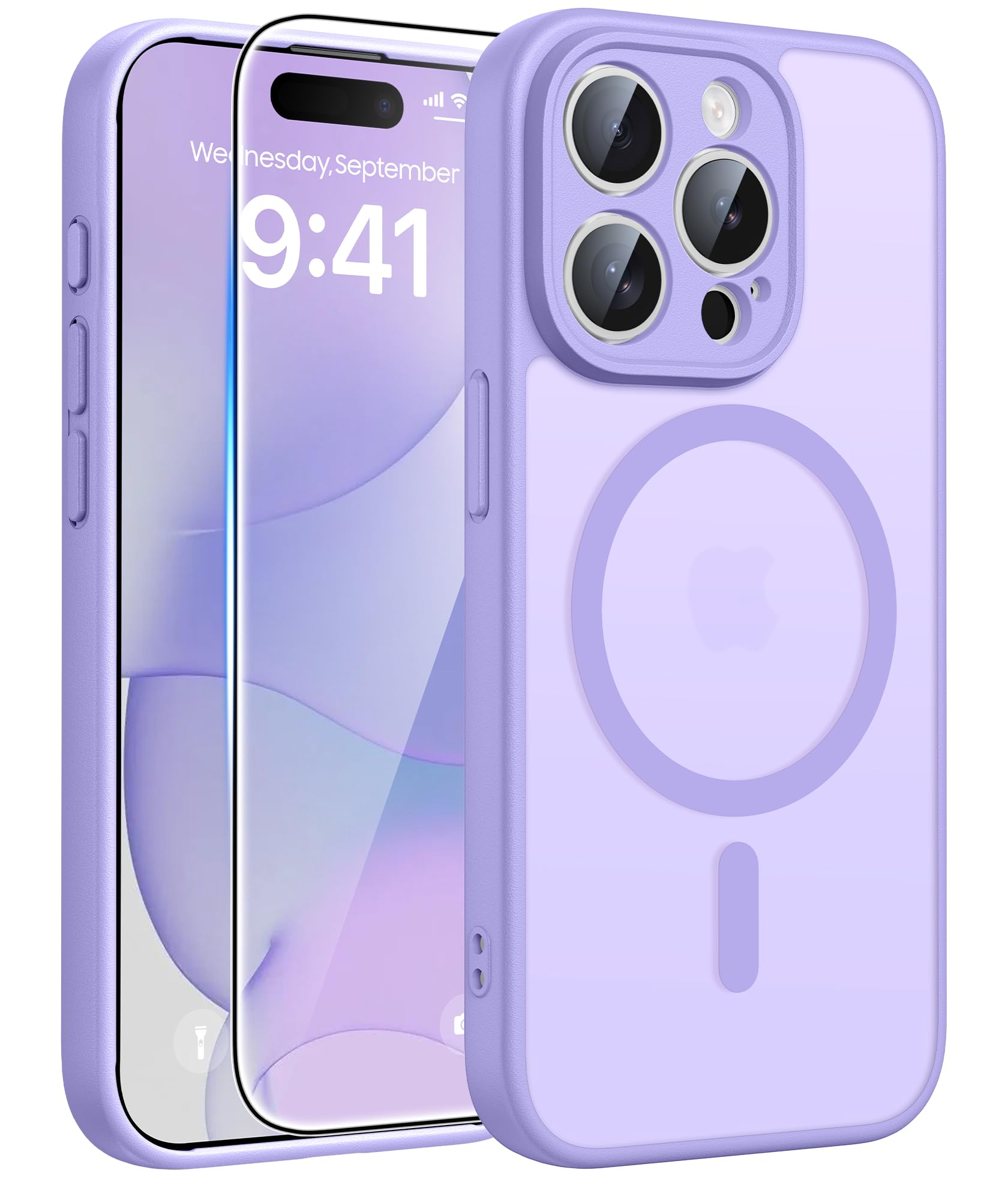 FNTCASE for iPhone 15 Pro Case, Fit for Magsafe, Screen Protector