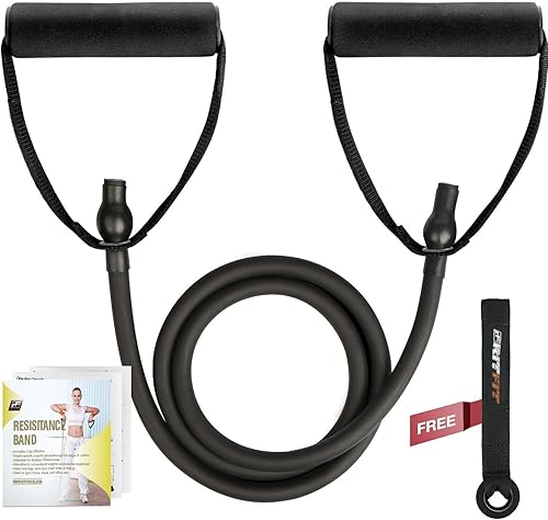 Miniatura 13 de RitFit Single Resistance Exercise Band with Comfortable Handles - Ideal for Physical Therapy, Strength Training, Muscle Toning - Foam Padding Door