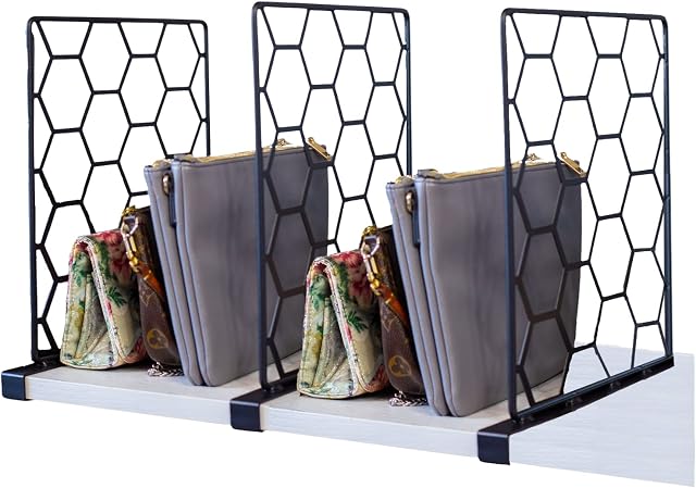 5 star moon 3 Metal Shelf Dividers, Metal Wardrobe Dividers for Shelves,Shelf Dividers for Clothes, Shelf Organiser for Bedroom,Kitchen Shelf Dividers for Wooden Shelves, Very Strong
