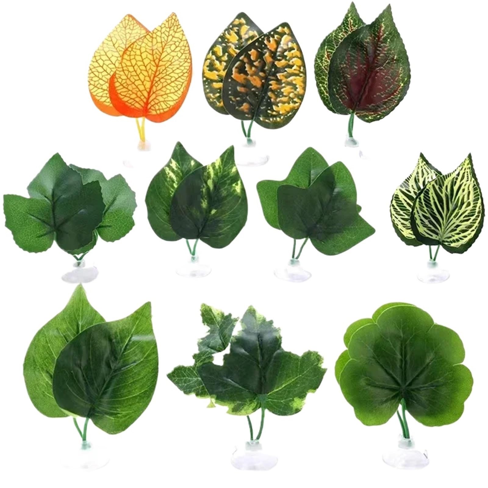 Betta Hammock 15pcs Artificial Aquarium Leaf Plants Decoration Betta Fish Rest Spawning Ornamental Plant Play Relax Hide Hammock