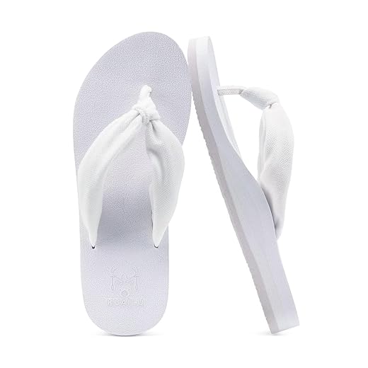 KuaiLu Flip Flops for Women with Arch Support Yoga Mat Comfortable Summer Beach Walking Thong Cushion Sandals Slip On Indoor Outdoor