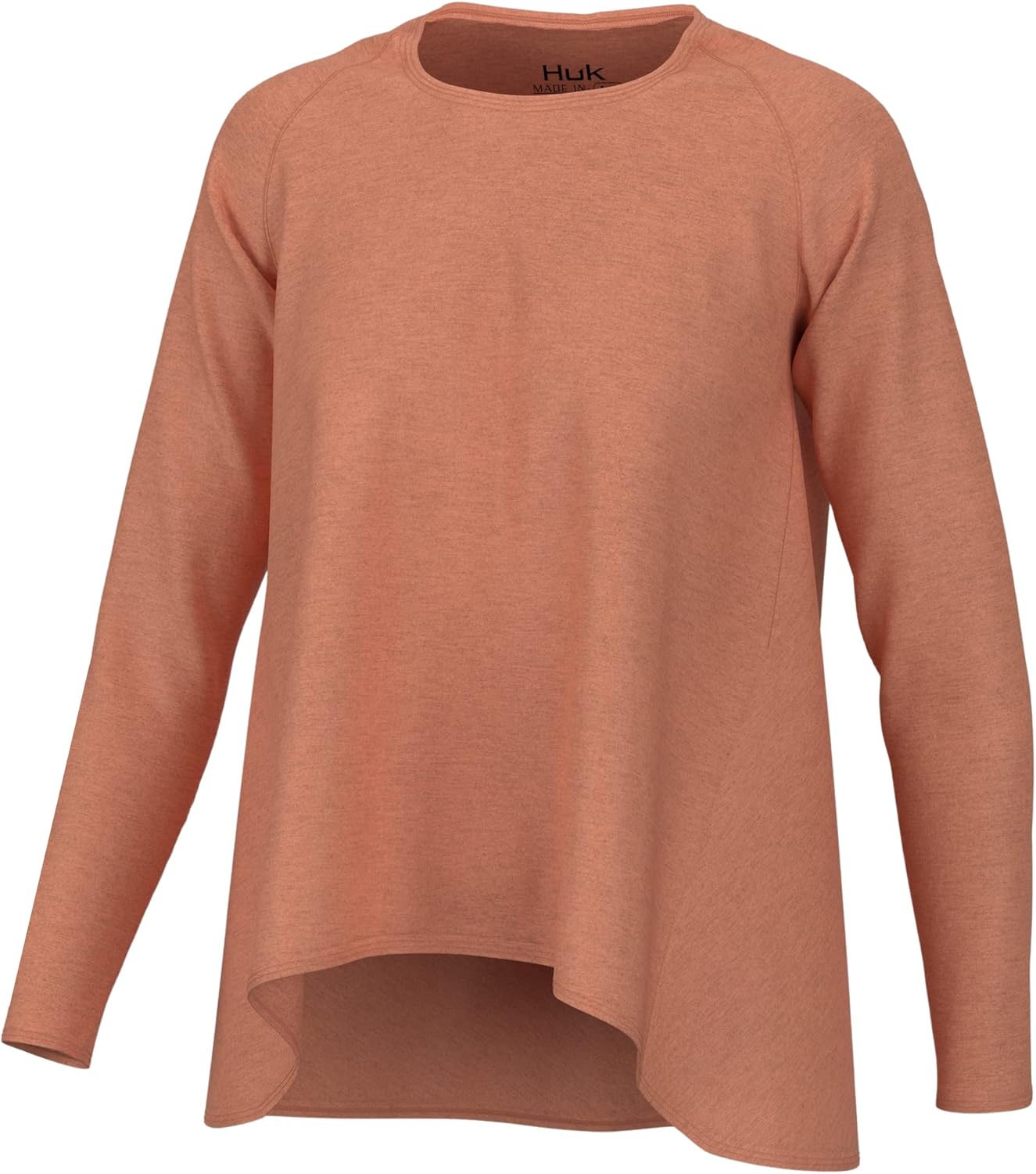 HUK Womens Waypoint Flow Crew, Long-Sleeve Relaxed Fit Shirt for Women