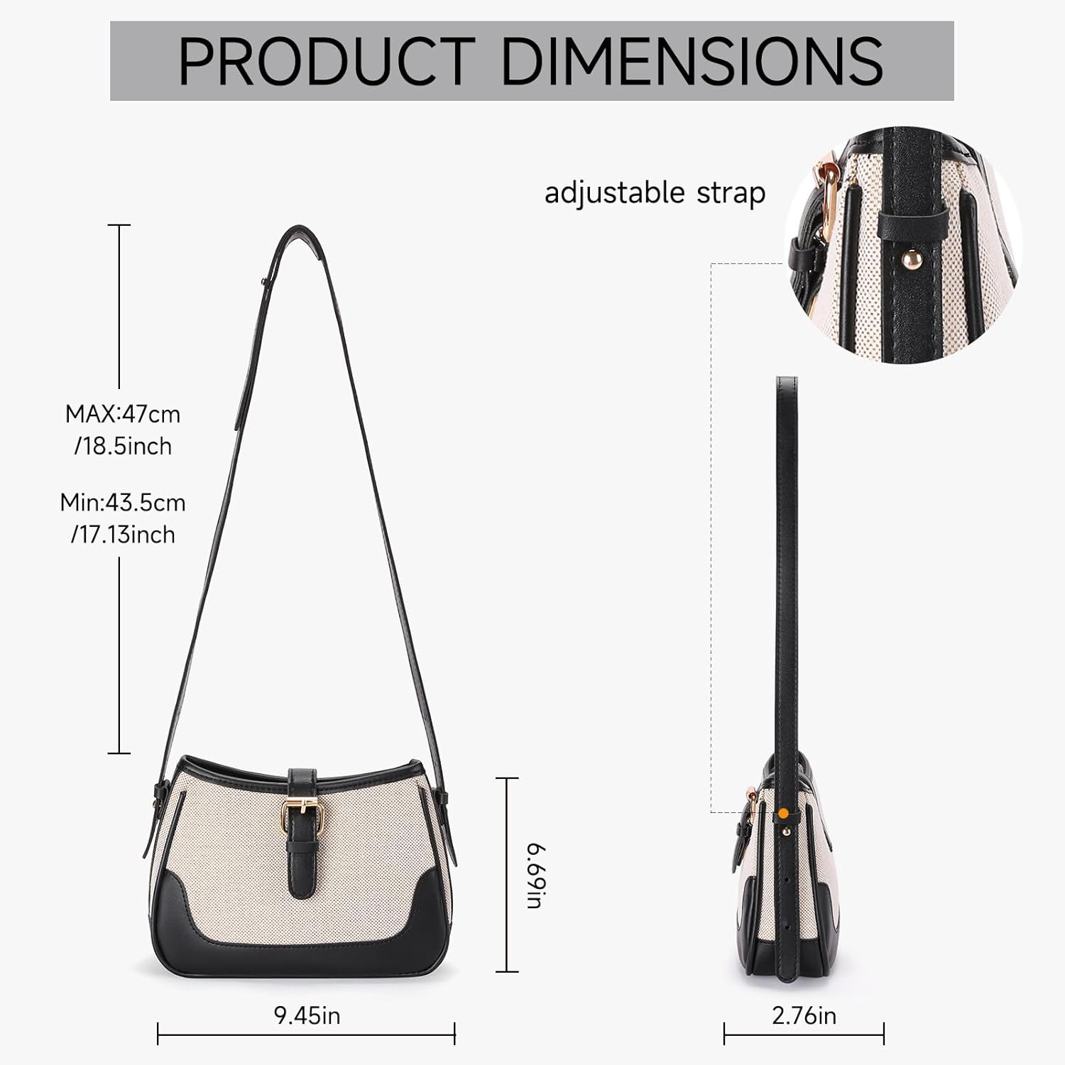 FALAN MULE Shoudler Bag for women Small Vegan Leather Crossbody Purse Cute Hobo Handbag Trendy Underarm Purse - Image 3