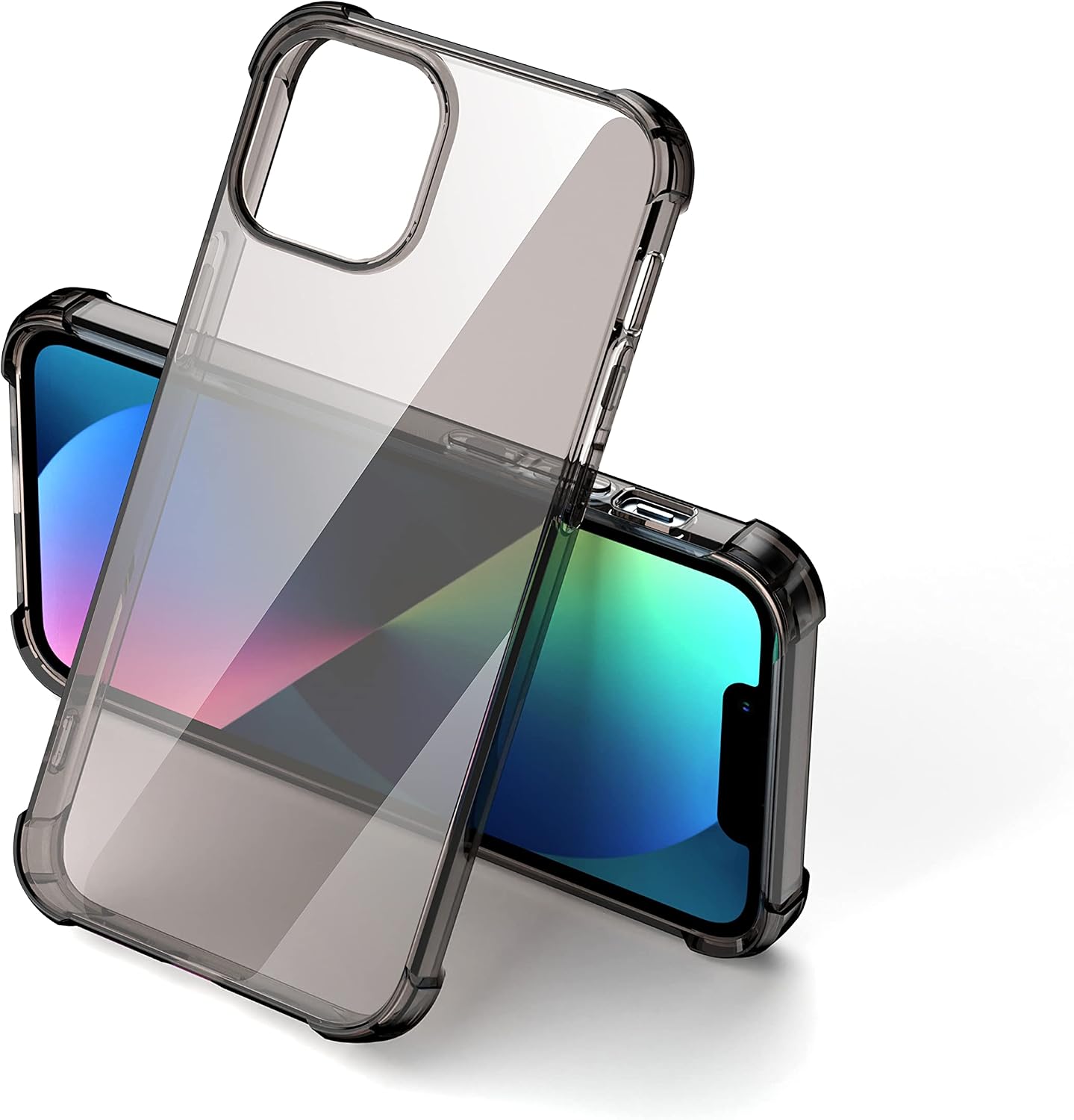 Aukvite Compatible with iPhone 13 Mini Case, Anti-Fall Crystal Clear Case Designed for iPhone 13 Mini Cover TPU Case with 4 Corners Shockproof Protective Slim Thin Cover 5.4 inch 2021(Black)