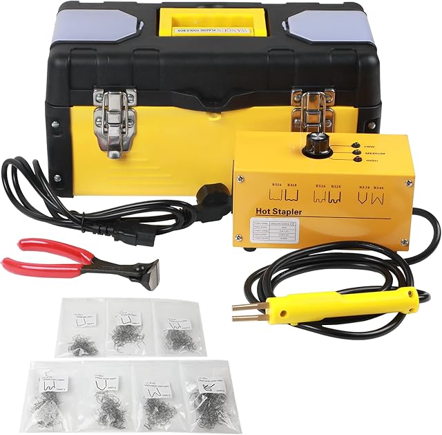BELEY Car Bumper Repair Plastic Welder Kit, 220V Hot Stapler Plastic Welding Hot Staple Gun with 700PCS Staples