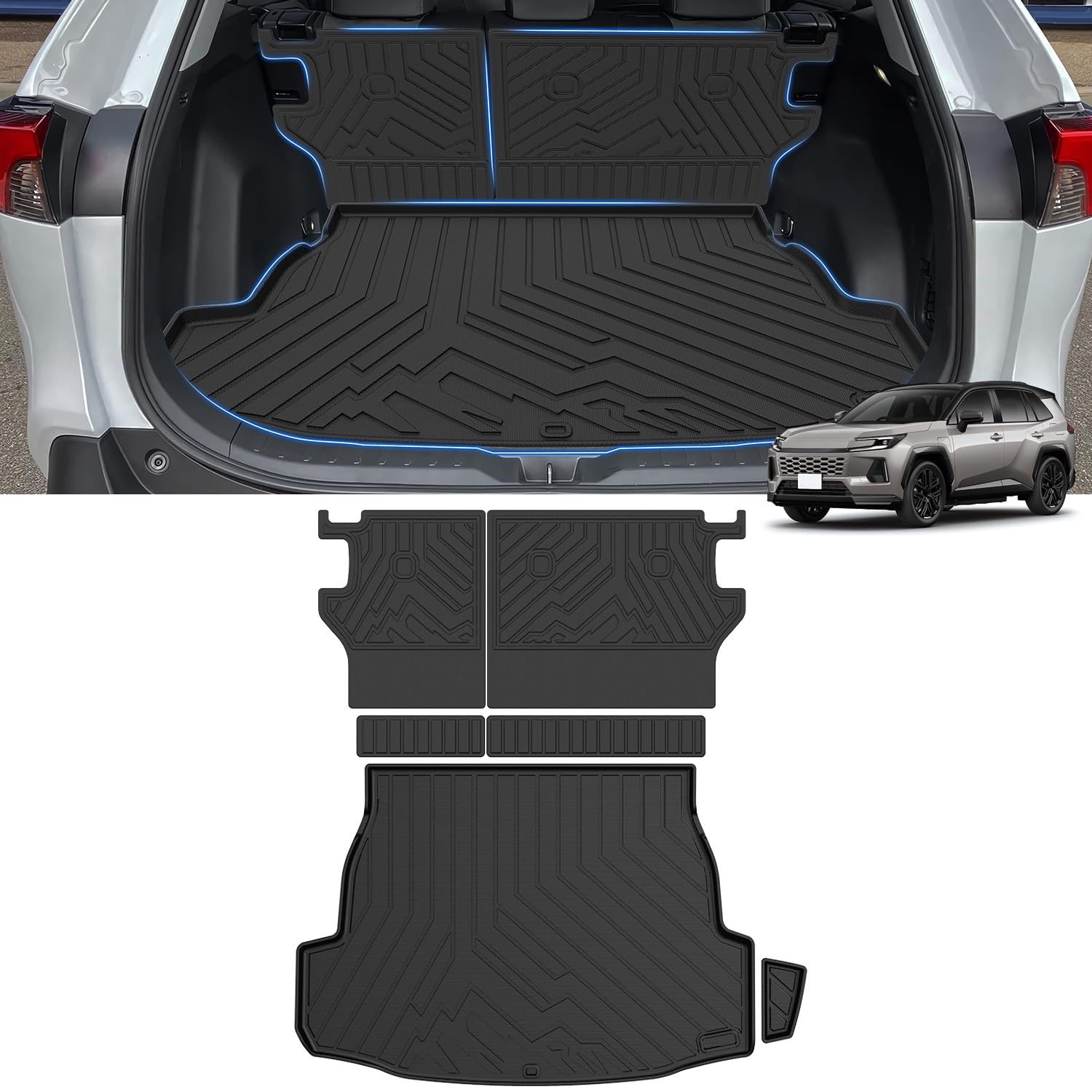 Amazon | CARVANTA 新型 RAV4 60系 トランクマット ラゲッジマット
