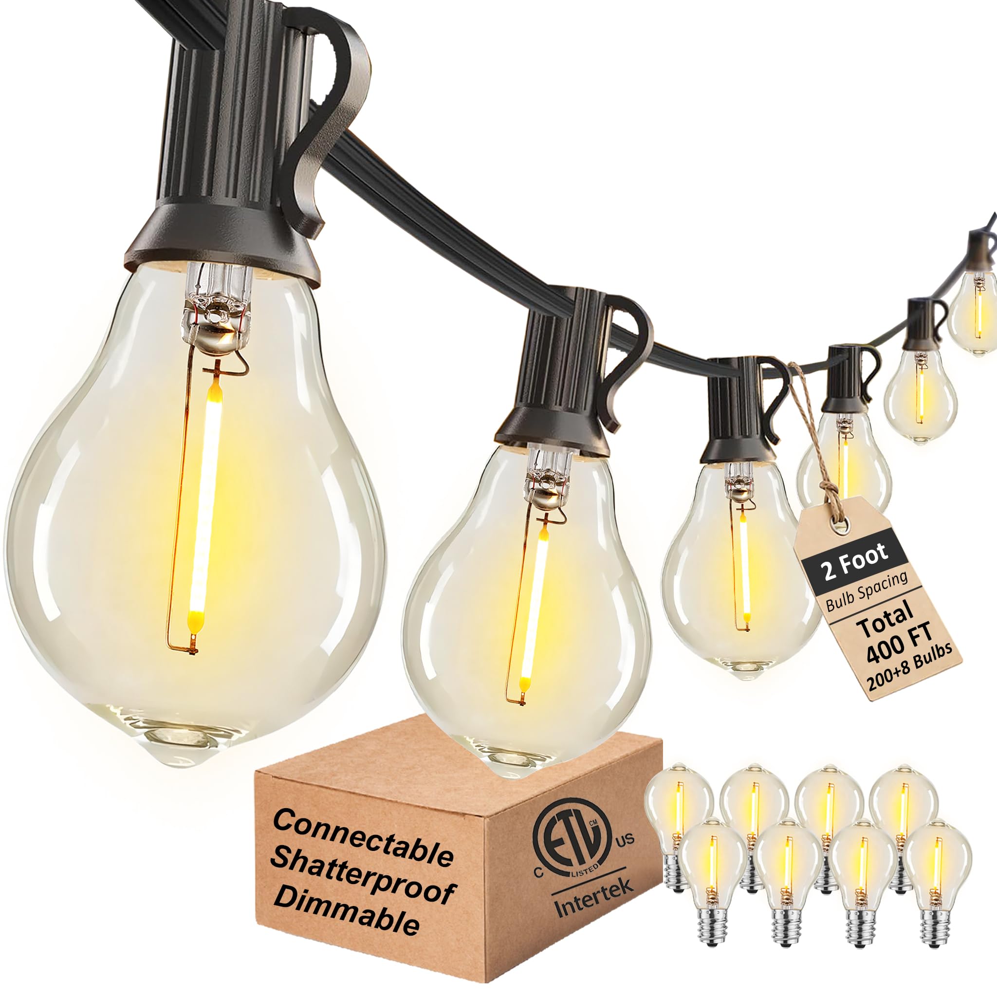 Extra-Long Patio String Lights - 400 FT