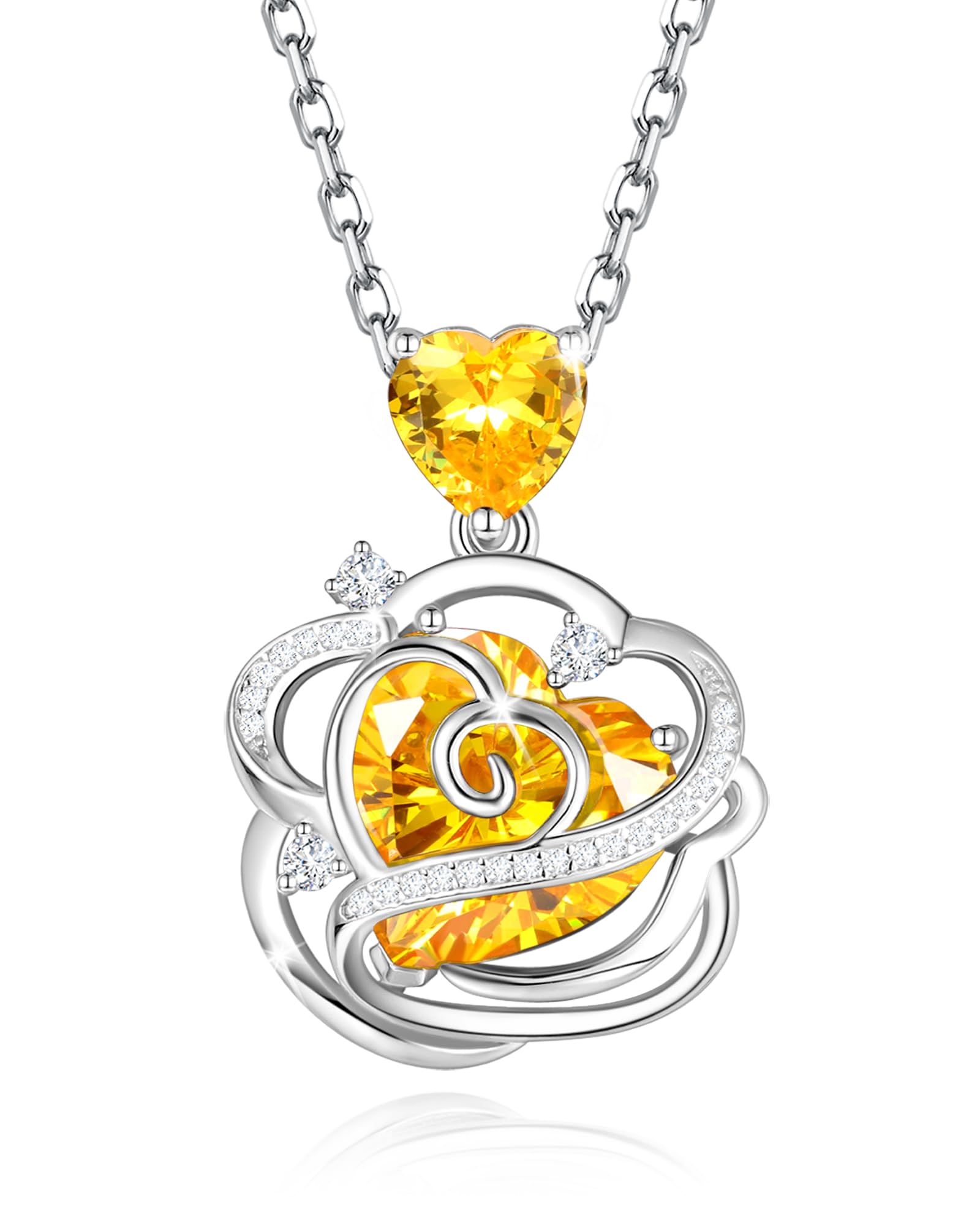 FANCIME Mondstein Halskette Damen Juni Geburtsstein Kette St