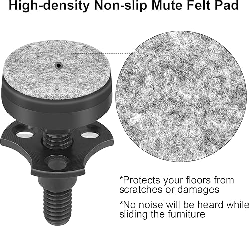 Miniatura 3 de Niveladores de muebles resistentes de 38 a 16 hilos con kit de tuercas en T, pies niveladores de muebles ajustables para mesas, armarios, sillas,