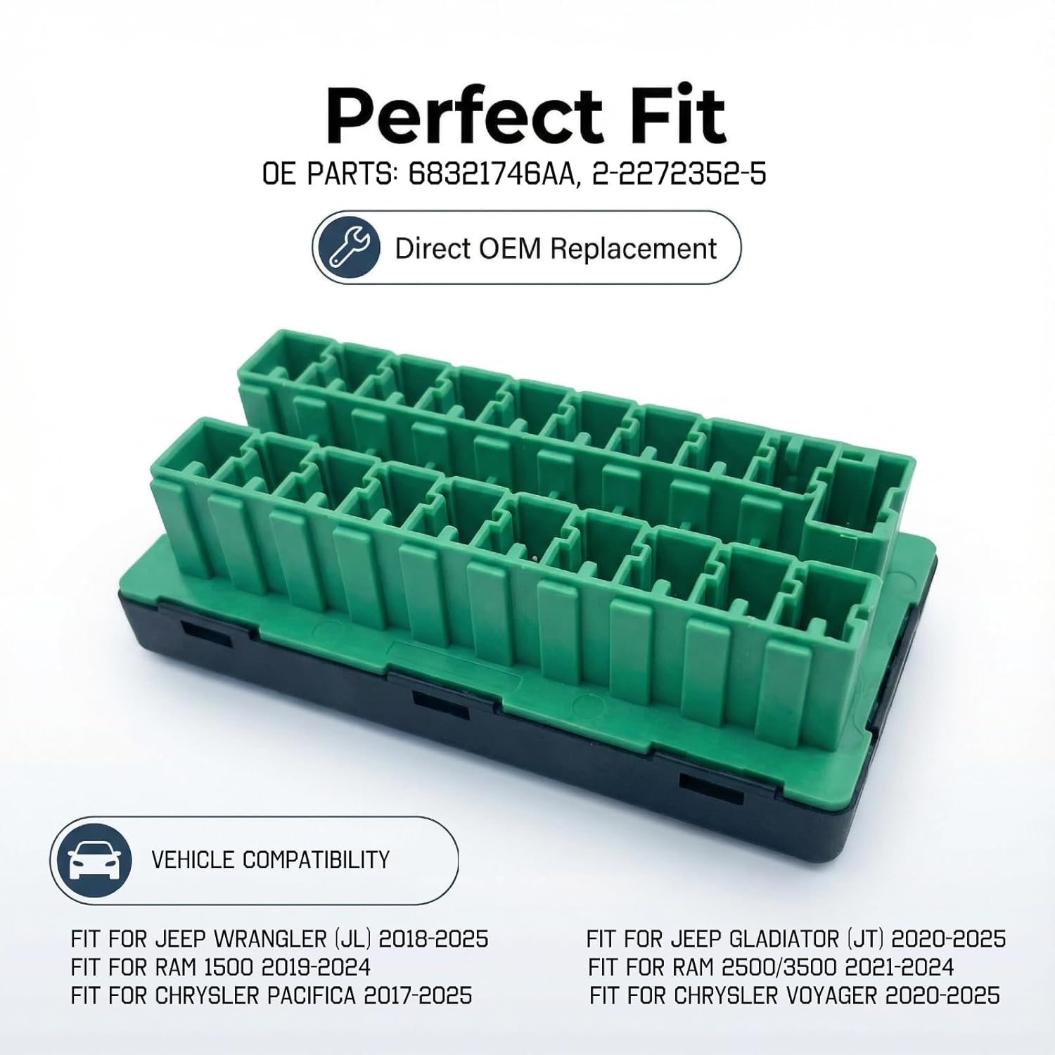 68321746AA CAN Bus Star Connector - Fixes Service Shifter & Dashboard Lights - fit for Jeep Wrangler/Gladiator 2018-2025, Ram 1500/2500/3500, for Chrysler Pacifica/Voyager - Replaces 2-2272352-5