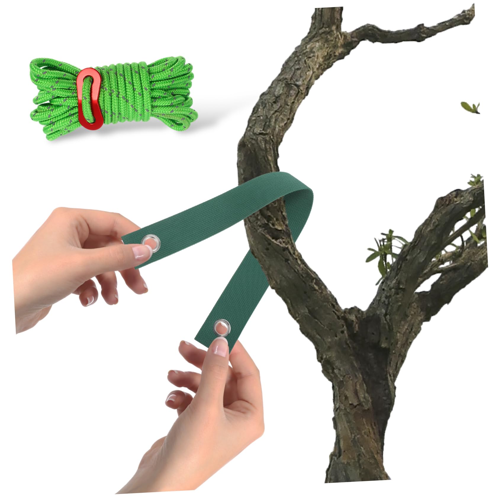 VICASKY Kit D'ancrages D'arbres Étai d'arbre pour Jardin Extérieur Complet Comprenant 3 Attaches Piquets 3 Tuteurs en Fer et 3 Câbles de Soutien