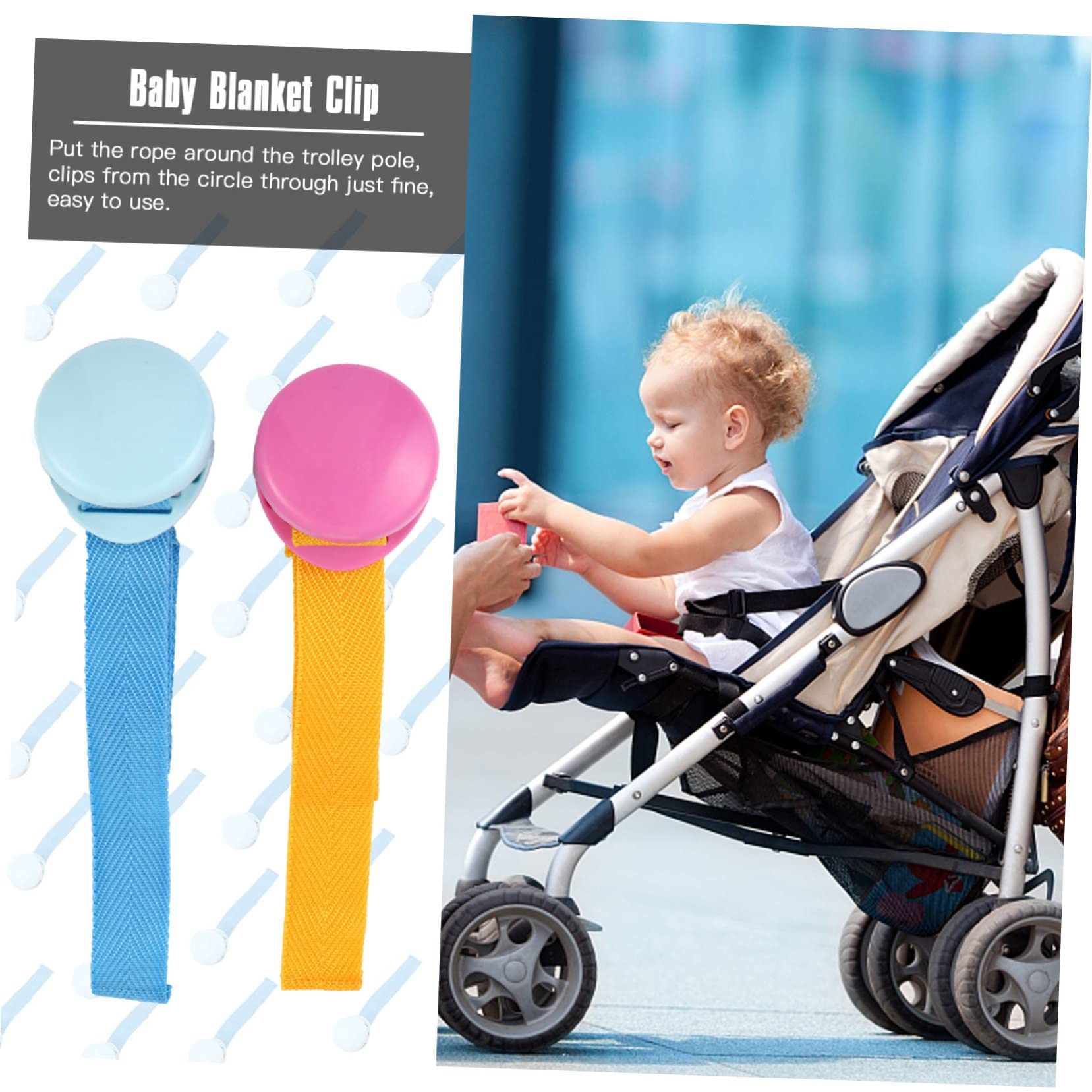 UPKOCH 12pezzi Multi-purpose Stroller Blanket Clips Strong Grip Pram Pegs for Securing Quilts Toys and Towels for Infant Strollers Lake