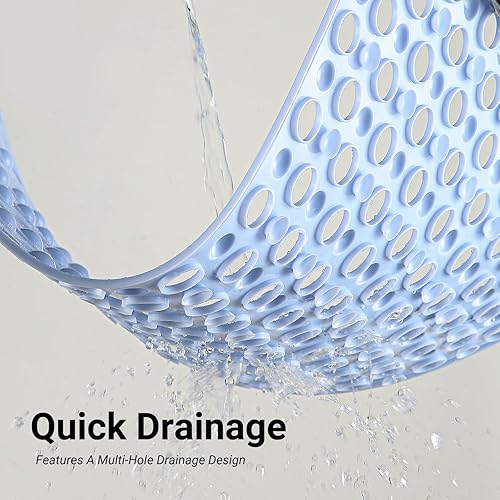 Miniatura 12 de Tapete antideslizante para bañera y ducha de 31 x 17 pulgadas, tapete de baño con orificios de drenaje de secado rápido y ventosas, tapete de baño