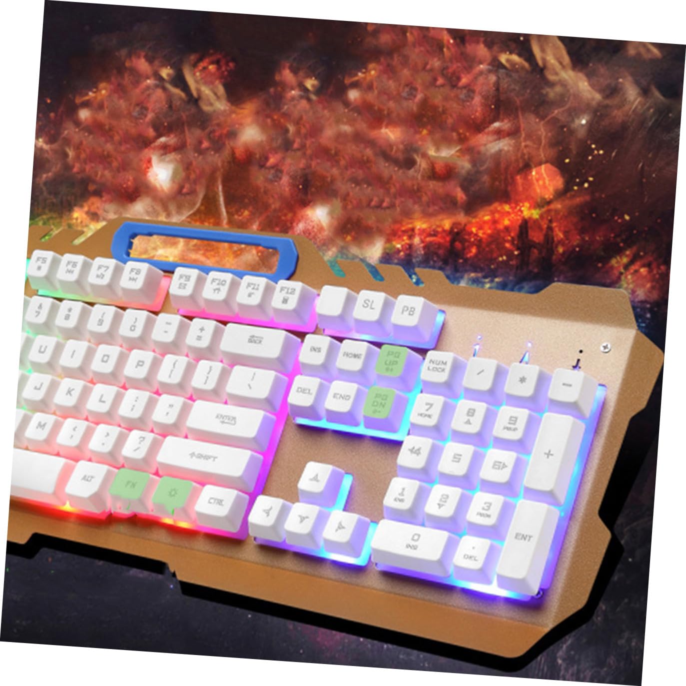 DOITOOL Conjunto De Teclado y Retroiluminados Teclado Mecánico con Ratón USB Cómodo para Teclas y Cómodos para Uso Computadora