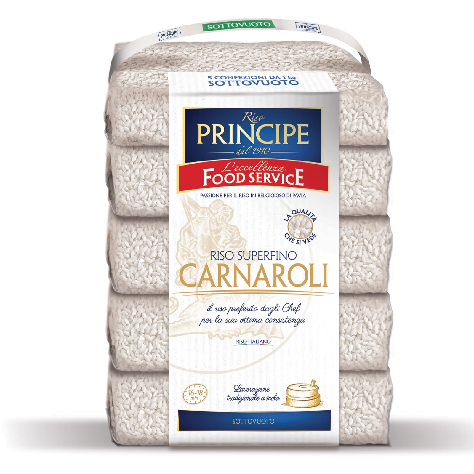 PRINCIPE 159517 Riso Carnaroli, Kg 1 X 5
