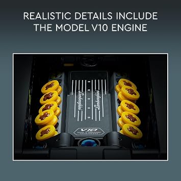 LEGO Technic Lamborghini Huracan Tecnica Advanced Sports Car Building Kit for Kids Ages 9 and up Who Love Engineering and Collecting Exotic Sports Car Toys, 42161