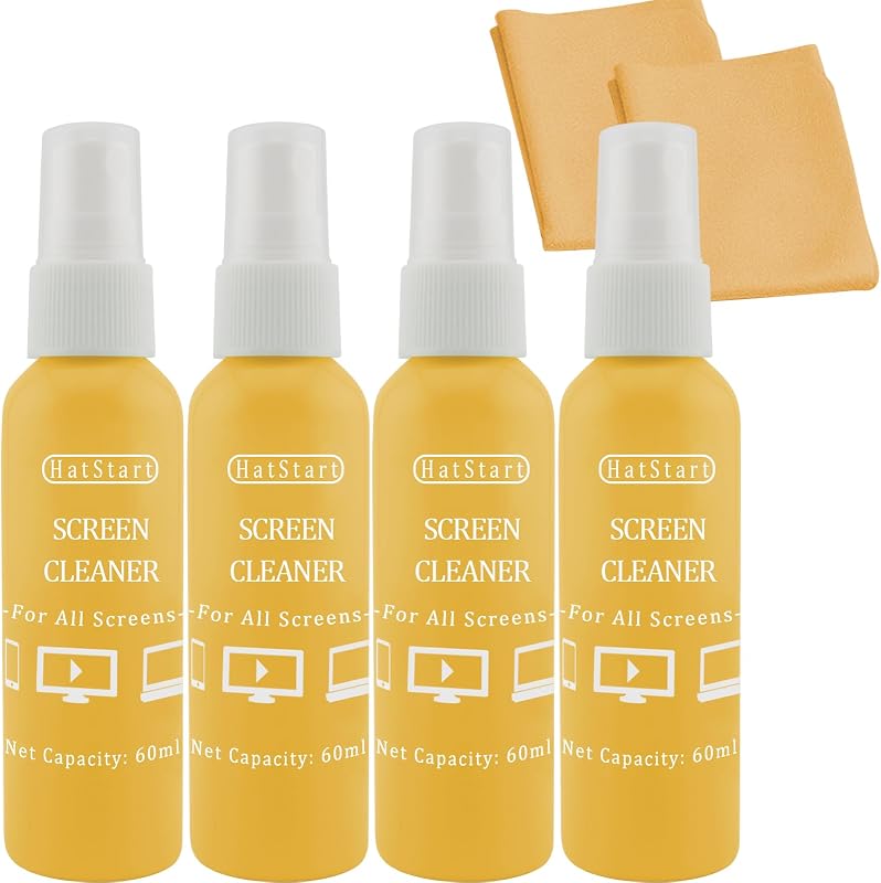 Kit de Limpeza para Telas, Lentes e Óculos Hatstart EC-003 Laranja com 4 Unidades