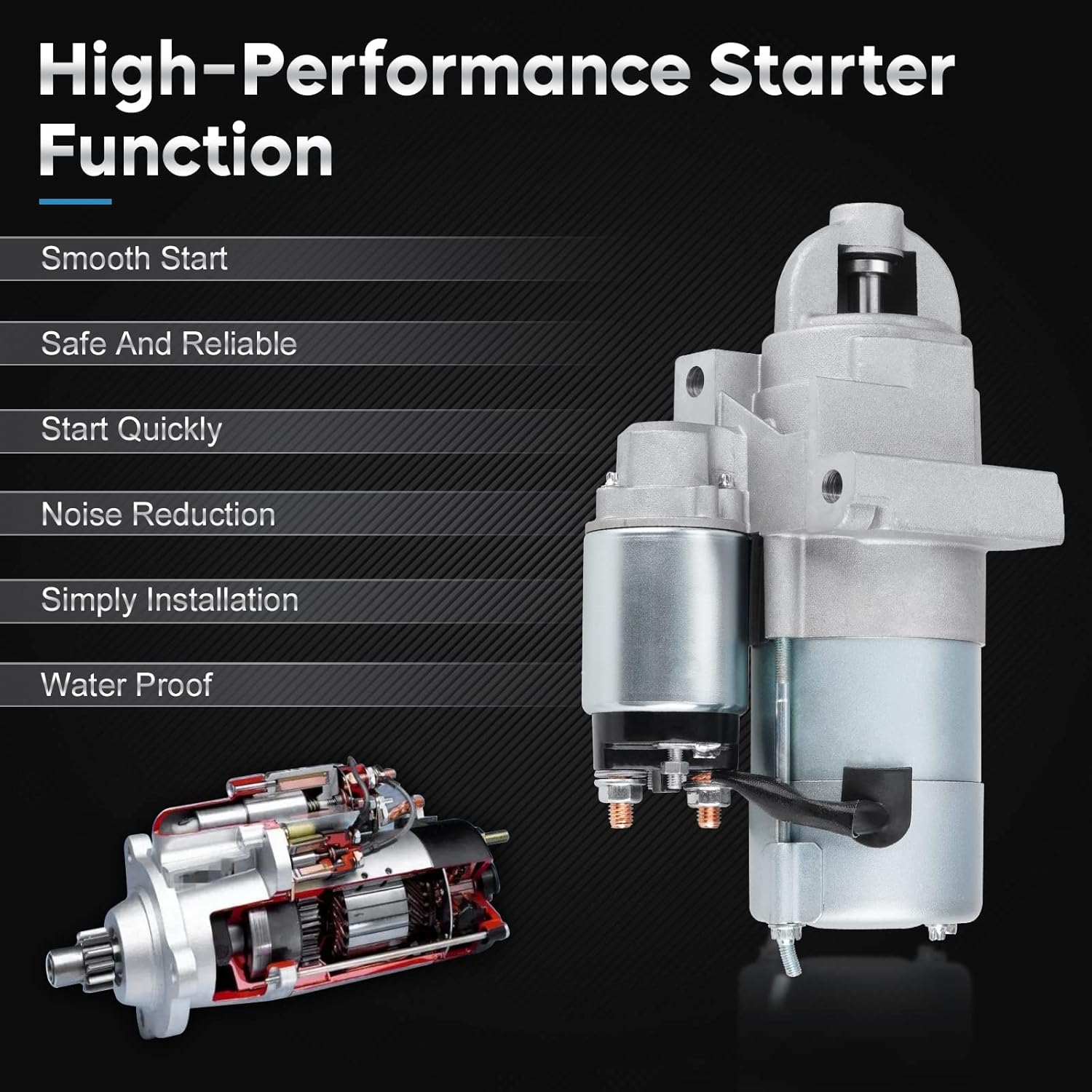 New Starter 6485 for 4.3L Chevy Asro Van, Blazar, Express Vans, S10 Pickup, Silverado 1500 1999-2000, Gmc Jimmy, Safari, Savana, Sierra Sonoma 1500 1999 2000 2001 2002 2003 2004, Isuzu Hombre 99 00