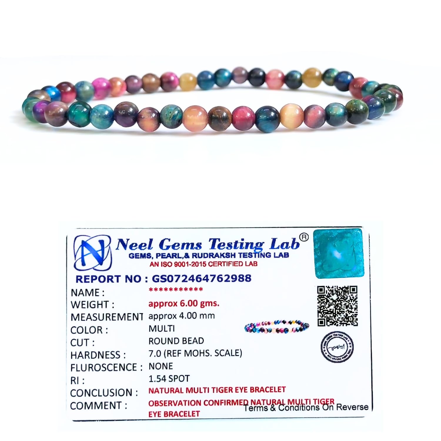 Gemaltic Healing Crystals Natural Lab Certified Gorgeous Semi-Precious Gemstones Round Beads Stretch Bracelet 7 Inch Unisex (4MM, Multicolor Tiger Eye) (B0C4H8J5YV) Amazon Price History, Amazon Price Tracker