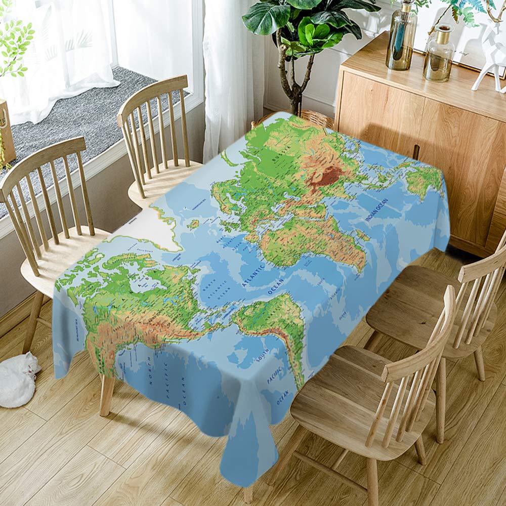 Amazon｜Moslion Map テーブルクロス ホームデコレーション 世界地図