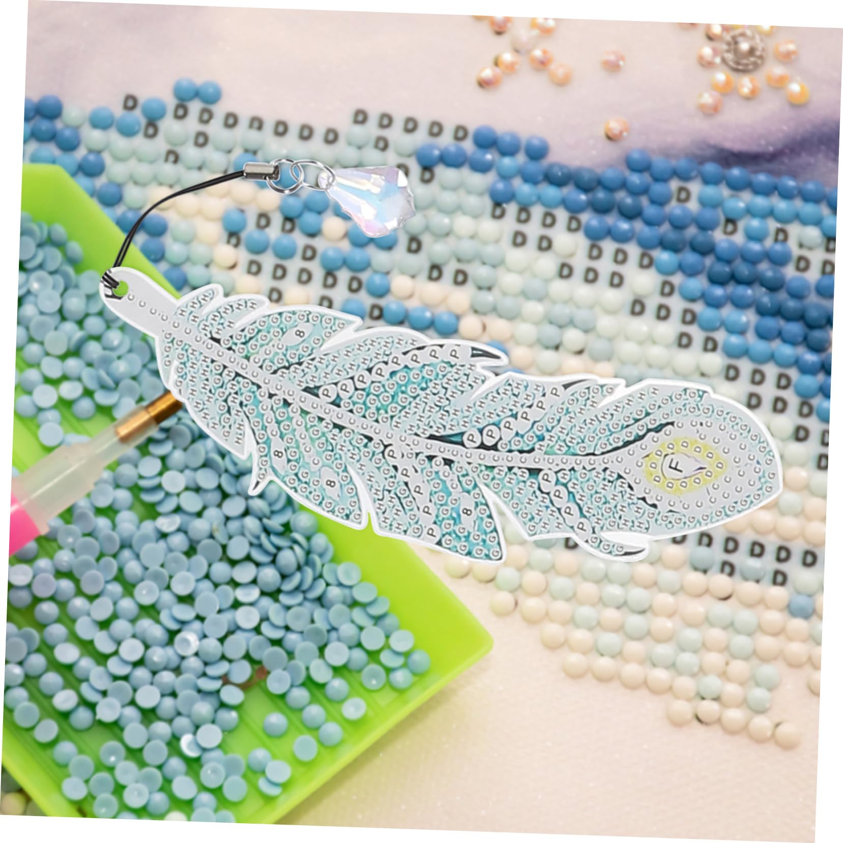 Toyvian 5 Set Disegno a Diamante Punto Diamantato Strass Art Cristalli Segni Di Lettura Guidata Segnalibri Fai Da Te Segnalibro Segnalibri Delicati Pennarello Decorativo Acrilico