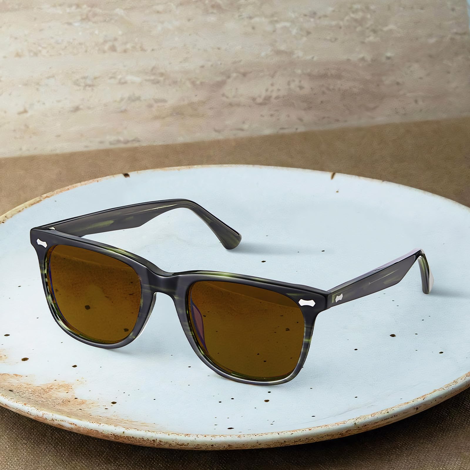 CARFIA Polarisierte Sonnenbrille Herren Sportbrille UV400 Cat 3 für Outdoor Golf Fahren Angeln