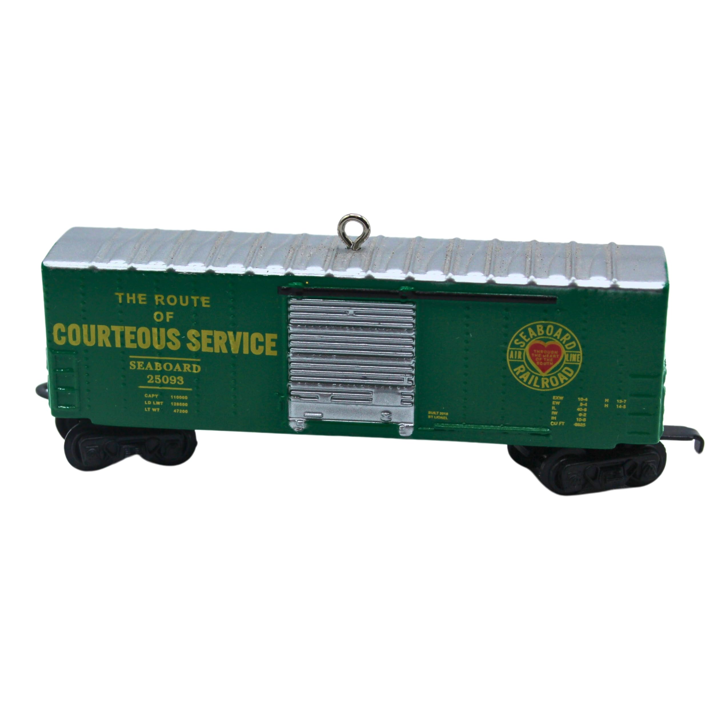 Hallmark Lionel Seaboard Boxcar Train Ornament 2015 By