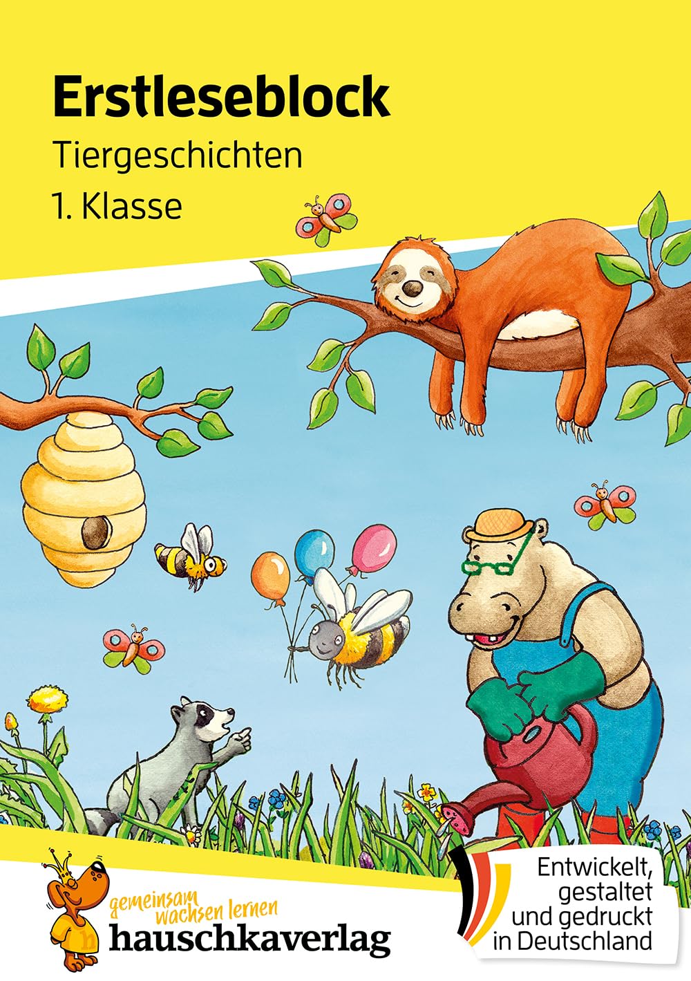 Erstleseblock – Tiergeschichten, A5-Block: Übungsblock für die Grundschule, 1. und 2. Klasse: Leserätsel, Leseübungen, spielend Lesen lernen: 503